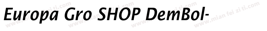 Europa Gro SHOP DemBol字体转换